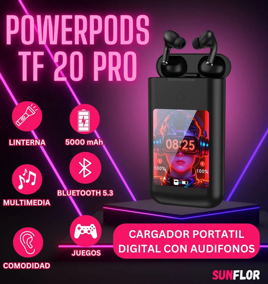 Cargador Portátil Digital con Audífonos